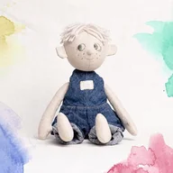 Lalki dla dziewczynek - Lalka Franek Lniany chłopak w dżinsowym ubranku - miniaturka - grafika 1