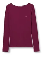 Koszulki i topy damskie - Lee Damska koszulka Ls Boat Neck Tee, liliowy, L - miniaturka - grafika 1
