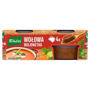 Knorr Wołowa bulionetka 112 g (4 x 28 g) - Buliony i przyprawy w kostkach - miniaturka - grafika 1