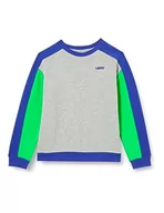 Bluzy dla chłopców - Levi's Chłopięca bluza z logo Lvb Colorblock Crew 8ej199, wrzos szary, 3 lat - miniaturka - grafika 1