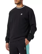 Bluzy męskie - FILA Bilecik Raglan Crew bluza męska, czarny, L - miniaturka - grafika 1