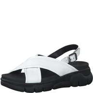 Sandały damskie - Marco Tozzi Damen 2-28761-28 Sandalette, sandały damskie, biały//lt vltge cherry/, 39 EU - miniaturka - grafika 1