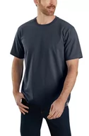 Koszulki sportowe męskie - Koszulka męska T-shirt Carhartt Workwear Solid Non-pocket 412 granatowy - miniaturka - grafika 1