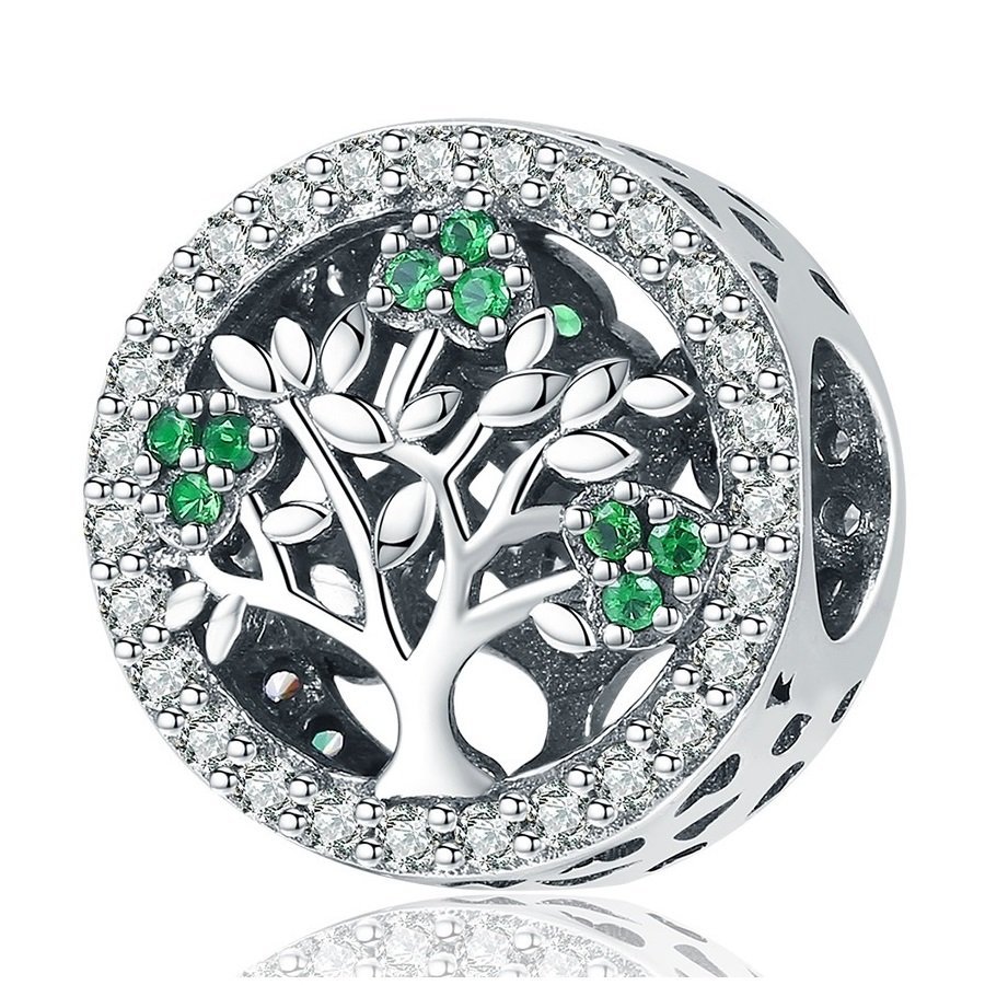 Zawieszka SREBRO 925 Charms koralik Drzewo Życia