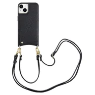 Etui i futerały do telefonów - Etui na telefon Selencia Nova z kablem i uchwytem na kartę do Apple iPhone 15 - czarny - miniaturka - grafika 1