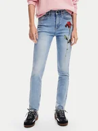 Spodnie damskie - Desigual Jeansy Aina 24WWDD19 Niebieski Skinny Fit - miniaturka - grafika 1