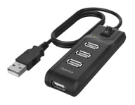 Adaptery i przejściówki - Hama Hub z włącznikiem USB 2.0 4x USB-A 200118 - miniaturka - grafika 1