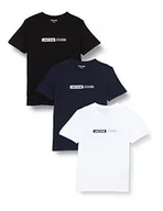 Koszulki męskie - Jack & Jones T-shirt męski, Czarny/opakowanie: czarny + granatowy+biały, M - miniaturka - grafika 1