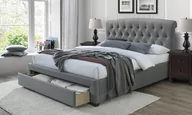 Łóżka - Łóżko szare, Style Furniture Aurelia, tapicerowane, 160x200 cm - miniaturka - grafika 1