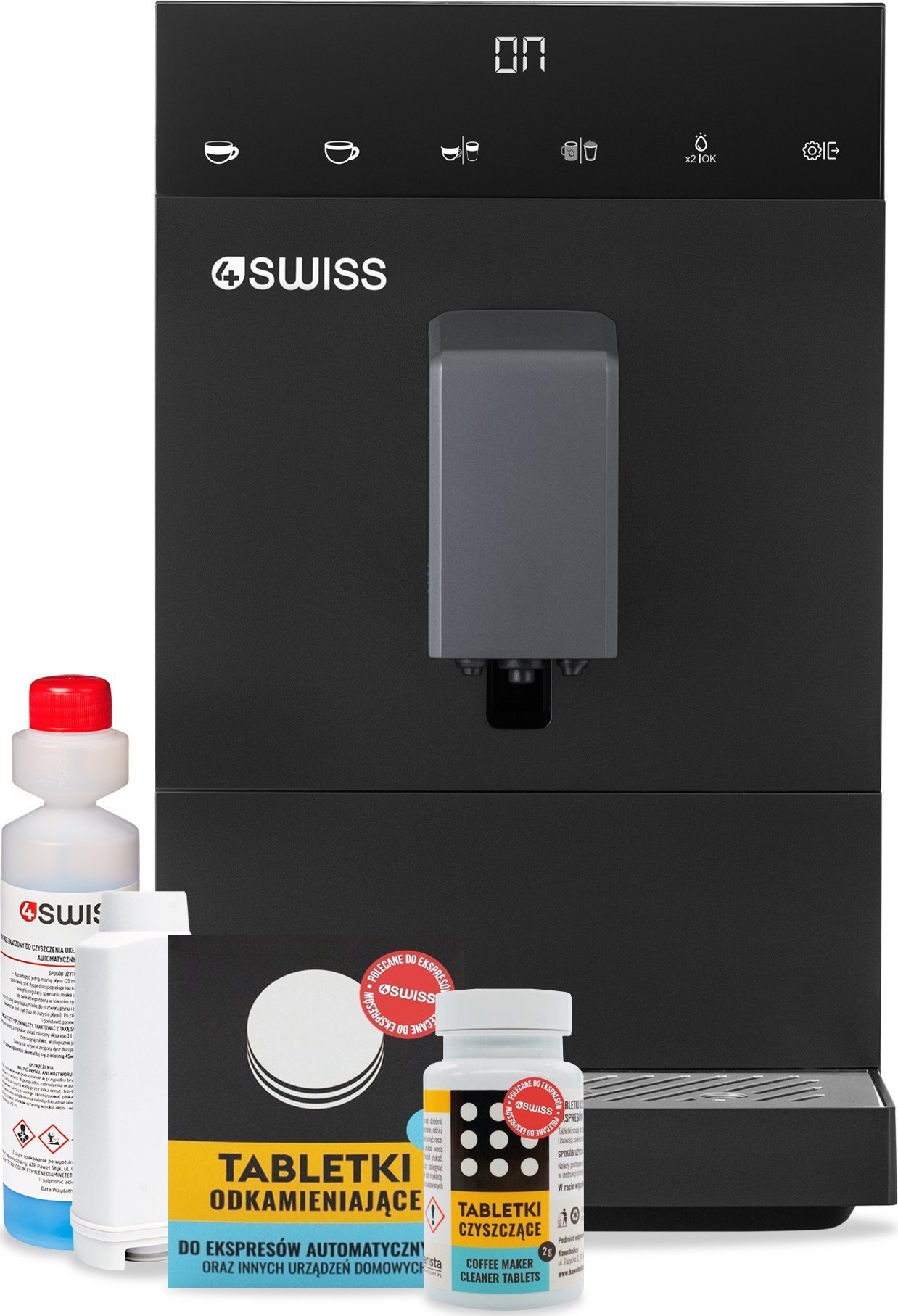 Ekspres ciśnieniowy 4Swiss 4Swiss A23 Siena + środki czystości i filtr