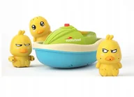 Zabawki do kąpieli - Kaczuszki KĄPIELOWE Zestaw 3 Kaczki ŁÓDKA Skuter Wodny WANNY Zabawka DZIECI - miniaturka - grafika 1
