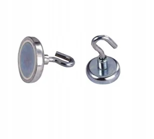 Magnes Neodymowy z Haczykiem MOCNY Średnica 20 mm E20 9 kg Hakiem Uchwyt - Magnesy - miniaturka - grafika 1