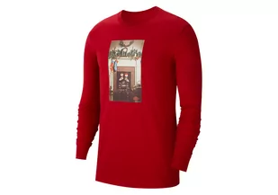 Nike Air Jordan Jumpman Chminey Christmas Long-Sleeve Crew Tee Gym Red - Koszulki męskie - miniaturka - grafika 1