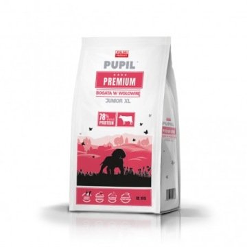Karma sucha dla psa PUPIL FOODS Premium Junior Extra Large, bogata w wołowinę, 12 kg