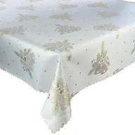 Obrusy i serwetki - Dwustronny Obrus Plamoodporny Świąteczny Dzwonki Złote-140x200 cm - miniaturka - grafika 1