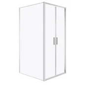 Kabiny prysznicowe - Kabina prysznicowa Solid DDP+SC 100 x 70 CHR szkło transparentne 6 mm, profile chrom, drzwi wahadłowe KERRA - miniaturka - grafika 1