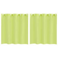 Zasłony - vidaXL Zasłony woalowe z przelotkami 2 szt. Jabłkowo-zielone 140x140cm - miniaturka - grafika 1