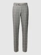 Spodnie męskie - Spodnie do garnituru o kroju slim fit z wzorem w kratę model ‘Shiver-G’ - miniaturka - grafika 1