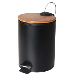 Kosz na śmieci do łazienki 3L pokrywa bambusowa kod: CH.VINI-BLK + Sprawdź na SuperWnetrze.pl - NATYCHMIASTOWA WYSYŁKA !! - Kosze na śmieci - miniaturka - grafika 1