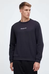 Reebok bluza męska kolor czarny gładka - Bluzy męskie - miniaturka - grafika 1