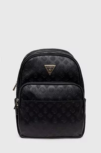 Guess plecak damski kolor czarny duży gładki TWD745 29900 - Plecaki - miniaturka - grafika 1