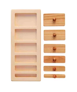 WOODEN STORY Drewniana Układanka Puzzle Klocki Szerokie i Wąskie - Układanki dla dzieci - miniaturka - grafika 1