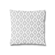 Poszewki na poduszki - Poszewka metallic 40 x 40 cm romby biało-szary - miniaturka - grafika 1