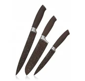 Noże kuchenne - Zestaw Noży GRANITE BROWN 3szt - Banquet - miniaturka - grafika 1