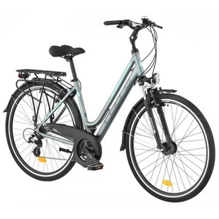 INDIANA Rower trekkingowy X-Road 3.0 D19 28 cali damski Srebrny - Rowery - miniaturka - grafika 1
