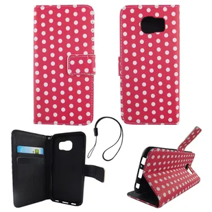 Etui na telefon komórkowy Samsung Galaxy S6 Polka Dot Pink White - Etui i futerały do telefonów - miniaturka - grafika 1