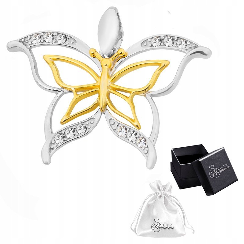 Zawieszka srebrna pr.925 Prezent Elegancki Wisiorek z Motylem Rodowany