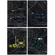 Zeszyty szkolne - 4x zeszyt A5, 32 kartki, trzylinia, chłopiec – cars/trucks/motorbikes - miniaturka - grafika 1