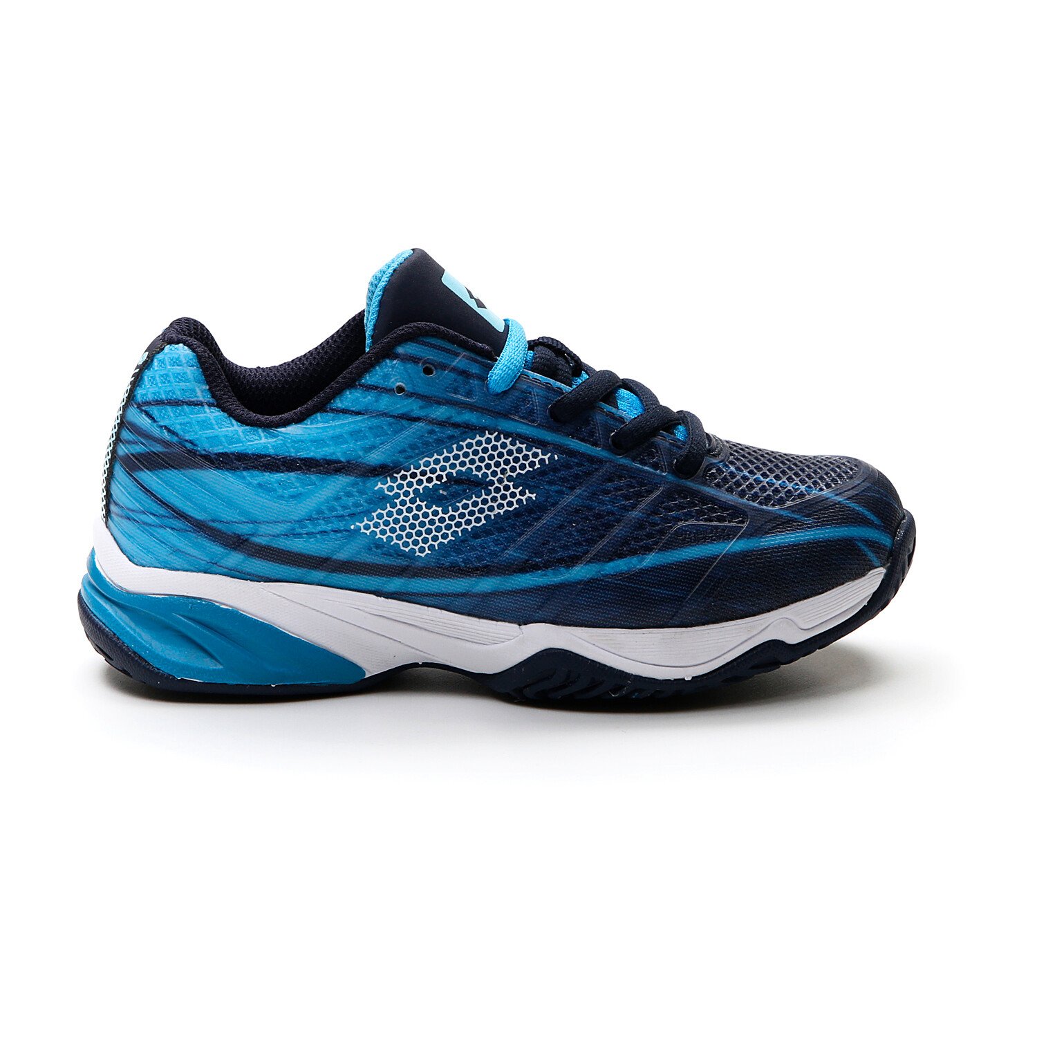 Buty tenisowe dziecięce Lotto Mirage 300 ALR Jr Navy Blue/All White/Blue Ocean EUR 33