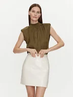 Bluzki damskie - Morgan Bluzka 241-OFLIP Khaki Regular Fit - miniaturka - grafika 1
