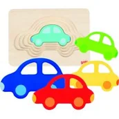 Puzzle - Goki Puzzle warstwowe samochodzik - miniaturka - grafika 1