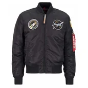 Odzież taktyczna i umundurowanie - Kurtka Alpha Industries MA-1 VF NASA 166107 212 - Czarna / Fioletowa M - miniaturka - grafika 1