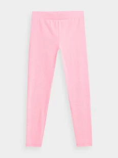 4F, Legginsy dzianinowe dziewczęce, 4FJSS23TTIGF039-56S, Jasny Róż, Rozmiar 158 - Legginsy - miniaturka - grafika 1