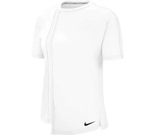 Nike Damski T-shirt W Nk Top Ss Rebel biały Bia?y/(czarny) M - Koszulki i topy damskie - miniaturka - grafika 1