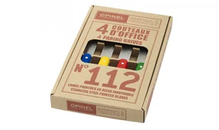 Opinel 254316 Essentials N stopni 112 CLAS techniki  4 częściowy zestaw noży kuchennych, ze stali nierdzewnej, niebieski, żółty, czerwony, zielony, 19.3 x 2 x 1 cm 4 jednostek 1233 - Noże kuchenne - miniaturka - grafika 2