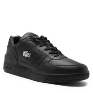 Półbuty męskie - Sneakersy Lacoste T-Clip 746SMA0071 Blk/Blk 02H - miniaturka - grafika 1