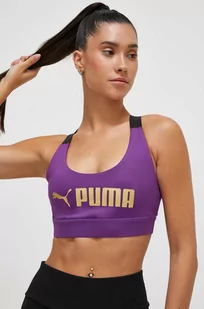 Puma biustonosz sportowy Fit kolor fioletowy - Bielizna sportowa damska - miniaturka - grafika 1