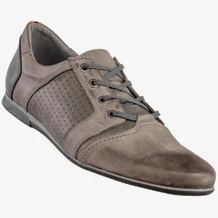 Półbuty Wizytowe Męskie Skórzane Buty Eleganckie Popiel Rosetti 346 42 Popiel - Półbuty męskie - miniaturka - grafika 1