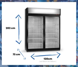 Szafa chłodnicza przeszklona SCh-SR 1200 /AG ECOline RAPA - Szafy i witryny chłodnicze - miniaturka - grafika 2