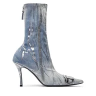 Kozaki damskie - Kozaki Diesel Venus AB Y03413 P6264 H9502 Niebieski - miniaturka - grafika 1