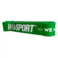 Gumy, taśmy, ekspandery - Power Band 1 - Wzmocniona Guma Treningowa K-SPORT- zielona 23-57 kg - miniaturka - grafika 1