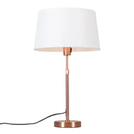 Lampy stojące - QAZQA Lampa stołowa regulowana miedź klosz biały 35cm - Parte - miniaturka - grafika 1