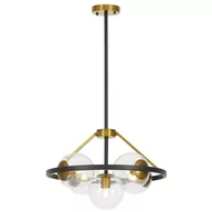 Lampy sufitowe - NOWOCZESNA LAMPA WISZĄCA CZARNO-MOSIĘŻNA DONZANO W5 PRO - miniaturka - grafika 1