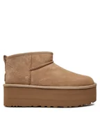 Śniegowce damskie - Ugg Śniegowce Classic Ultra Mini Platform 1135092 Beżowy - miniaturka - grafika 1