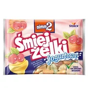 Żelki - Storck nimm2 Śmiejżelki owocowo-jogurtowe Żelki owocowe wzbogacone witaminami 100g - miniaturka - grafika 1