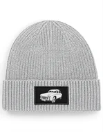 Czapki damskie - Czapka zimowa beanie auto samochód "Syrenka" Szary - miniaturka - grafika 1